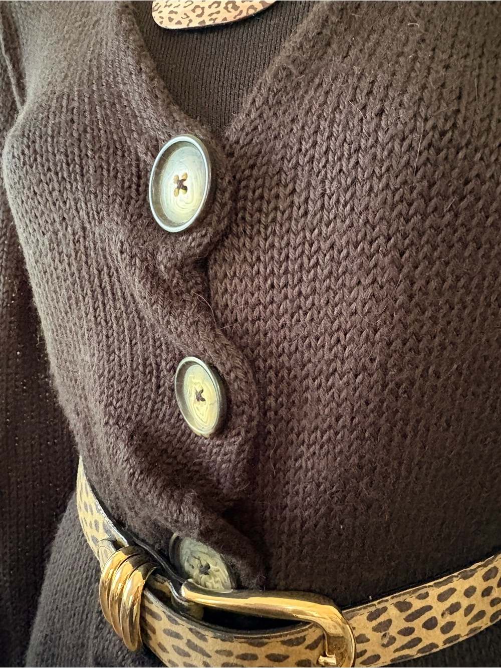Women’s Black V-Neck Buttoned Sweater Cardigan, accessories, not for sale